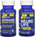 NATURAL STACKS NeuroLife + Dopamine Brain Food Sche - Supports mental Drive & Brain Longevity* - 120 Total Capsules