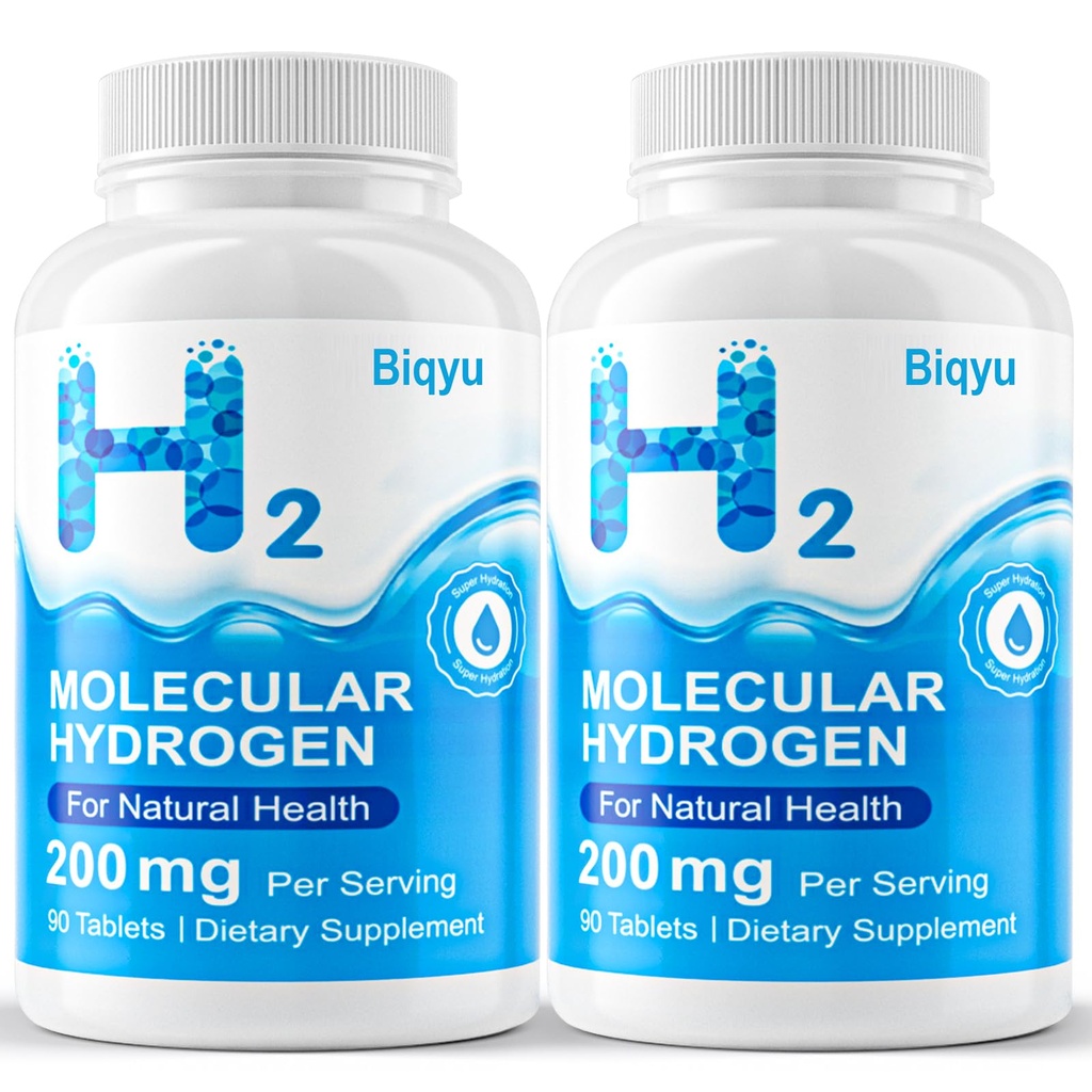 Hydrogen Water Tablets, Hydrogen Tablets-2 Pack Total 180 Count, Potent Molecular Hydrogen for Brain, Energy & Metabolism Support, Gluten Free & Non-GMO