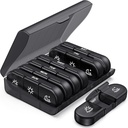 PULIV Haftalık Pill Organizer 3 Zaman Bir Gün, Portatif Seyahat Pill Box 7 Gün Büyük Pill Konteynerleri, Işık-Proof Pill Vitaminler, İlaçlar, Supplements ve Fish Oils (Black)