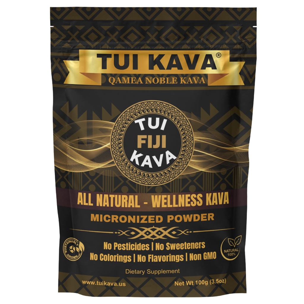 MICRONIZED Noble Kava Root Toz – 100g (3.5oz) Deneme Boyutu | Heady & Euphoric | Natural Mood, Sleep & Stress Support | Premium Fijian Kava for Focus & Relaxation | NO STRAINING
