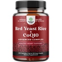 Red Yeast Rice with CoQ10 Supplement - Advanced Healthy Heart & Healthy Cholesterol Levels Formula for Men & Women - Extra Strength Capsule with Red Yeast Rice 1200 mg Capsles with CoQ10-240 Count
