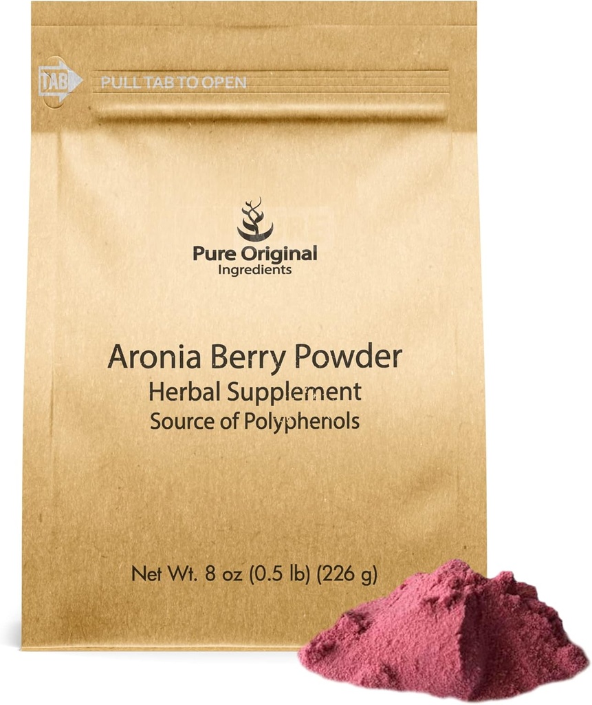 PURE Αρχική ΣΥΣΤΑΤΙΚΑ Aronia Berry σκόνη (8 oz) συμπλήρωμα φρούτων εκχύλισμα, πάντα καθαρό, χωρίς πρόσθετα ή πληρωτικά