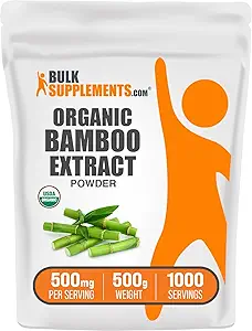 BulkSupplements.com Bamboo Extract Toz - Silica Supplements, Wine Supplement - Herbal & Gluten Free, 500 mg per Service, 100g (3.5 oz) (Pack of 1)