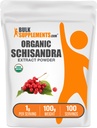 BulkSupplements.com Organik Schisandra Ekstraksiyon Toz - Schisandra Supplement, Herbal Supplement - Gluten Free - 1g per Service, 100g (3.5 oz) (Pack of 1)