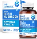 Τολμηρή Botanica Reishi Mushroom Κάψουλες - 100% Σώμα Φρούτων - Συμπυκνωμένο Βιολογικό Εκχύλισμα Reishi για Ανοσολογική Υποστήριξη & Πυρήνας Ευεξία - Όχι Μυκήλια & Όχι Σπόροι - 60 Κάψουλες Vegan
