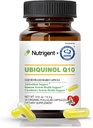 Ubiquinol CoQ10 50 mg, Liquid Filled Organik Capsules, High Abxia Coenzyme Q10 Supplements, Antioksi for Heart Health & Energy Production, 30