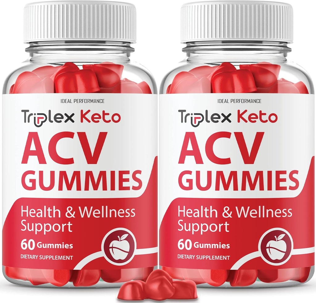IDEAL PERFORMANCE (2 Pack) Triplex Keto Gummies Triplex Keto ACV Gummies Supplement Triplex ACV Keto Gummies Triplex DW Gummy s (120 Gummies)