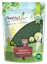 Yiyecek to Live Organic Spirulina Toz, 4 Pounds – Non-GMO, Kosher, Raw Blue-Green Algae, Vegan Superfood, Bulk, Non-Irradiated, Pure Vegan Yeşil Protein, Vitaminler ve Mineraller, Büyük İçecekler için