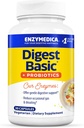 Enzymedica, Digest Basic + Probiyotiks, Gentle Digestive Enzymes with 400 Milyon CFU Active Cultures per Capsule, 30 Capsules