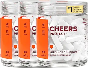 Cheers Koruma | Daily Liver Supplement for Drinkers with L-Cysteine + DHM | Glutathione Levels | 90 Dos | Cysteine, Dihidrmyricetin, Milk Thistle, Prickly Pear, B-Vitamins, Ginger