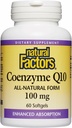 Doğal Faktörler Coenzyme Q10 - Antioksi Support Supplement Supports Cellular Enerji Üretimi - Daha İyi Abhidrorpsiyon Yardımları Sağlıklı Kalp Fonksiyonlu - 100 mg, 60 Softgels (60 Hizmet)