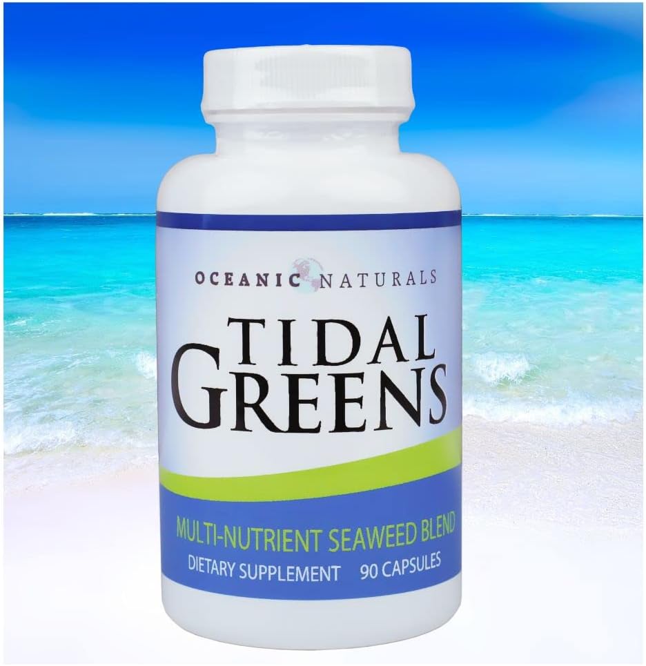 Tidal Greens Seaweed Supplement Natural Source of Iodine - Immune Support Energy Well Being - 90 Vegetarian Capsules