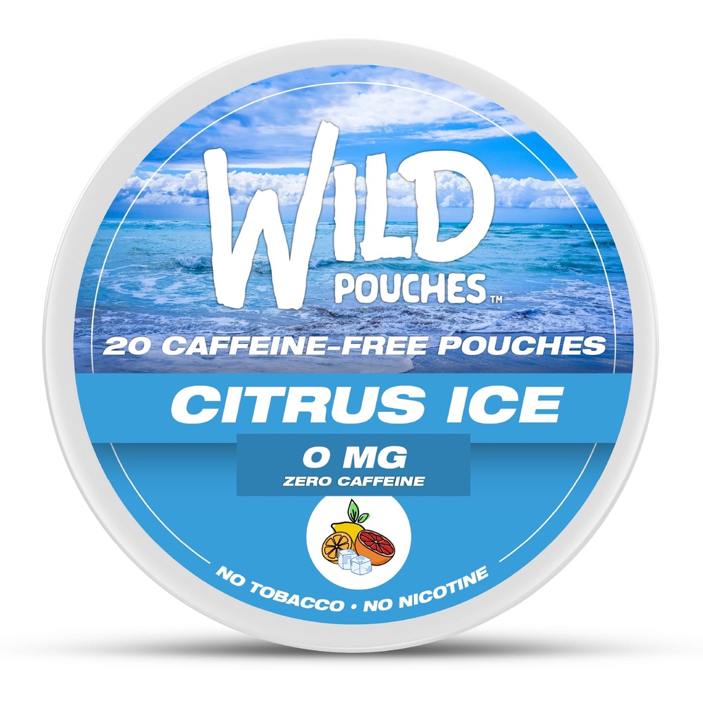 Wild 0mg Nicotine Free Pouches No Caffeine Citrus Ice - 20 x Caffeine Free Pouches