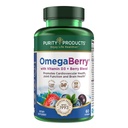 Saf Ürünler OmegaBerry Fish Oil with Vitamin D3 and Organic Acai - 1250mg Yoğun Moleküler Olarak Ortamlı Ultra Saf Omega-3 Balık Petrol, 500 mg DHA + 650 mg EPA - 60 Soft Gels - 30 Day Supply from