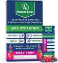 Smart Eats Electrolyte Toz - 1690 mg Electrolytes, 9 Temel Mineraller ve Vitaminler, 5 Antioksis, Hızlı ve Enerjili Hydration, Doktorlar tarafından tasarlanan, <1 Gram Sugar, Sour Berry Flavor - 30 Packets