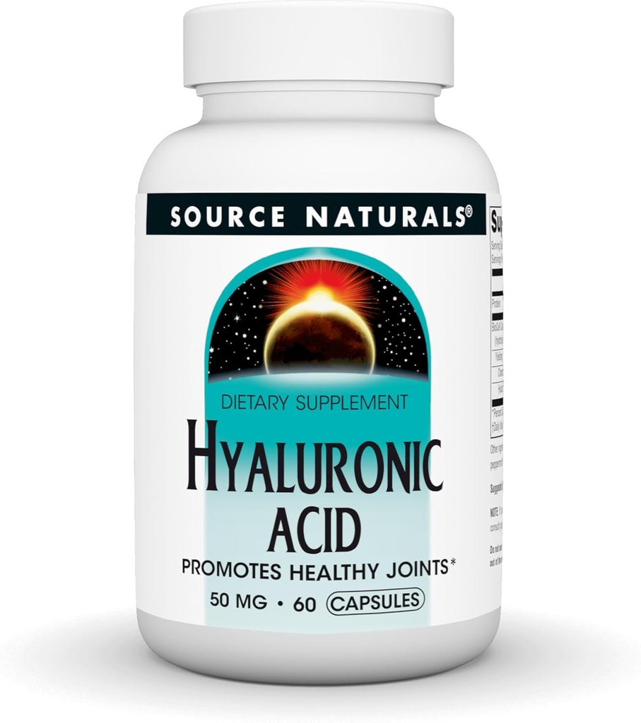 Source Naturals Hyaluronik Asit, Sağlıklı Ortakları Teşvik Ediyor*, 50 mg - 30 Capsules