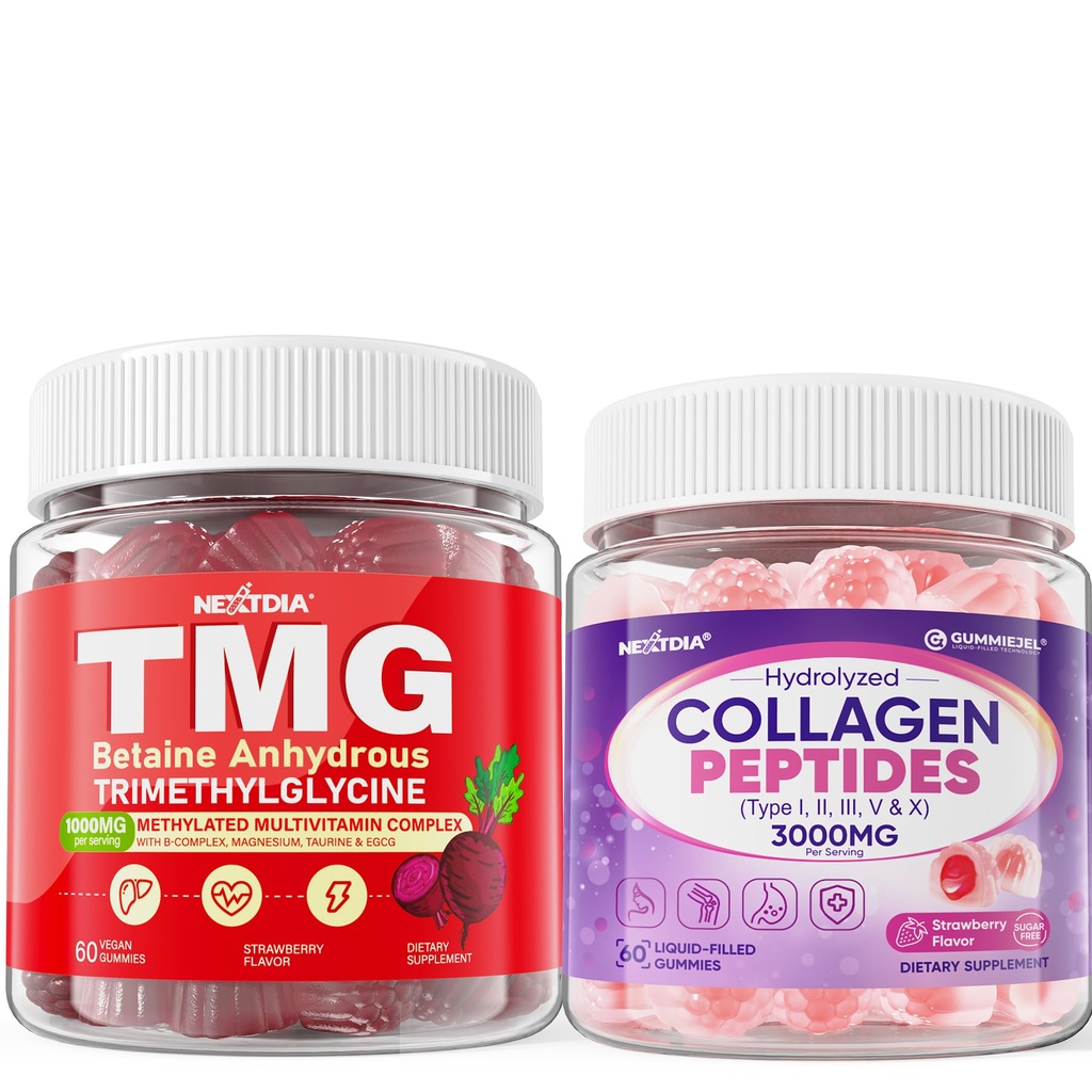 Nextdia Collagen, TMG Supplements Gummies, 3Pack
