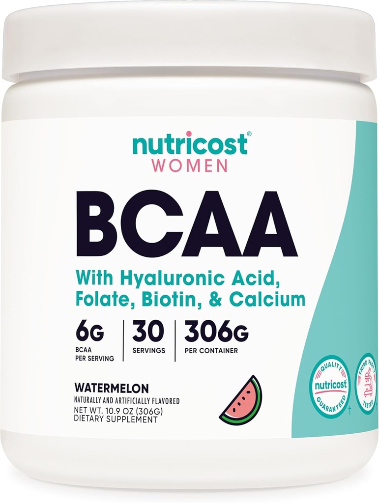 Nutricost BCAA for Women (Watermelon, 30 Servings) - Formulated Specifically for Women - Non-GMO and Gluten-Free