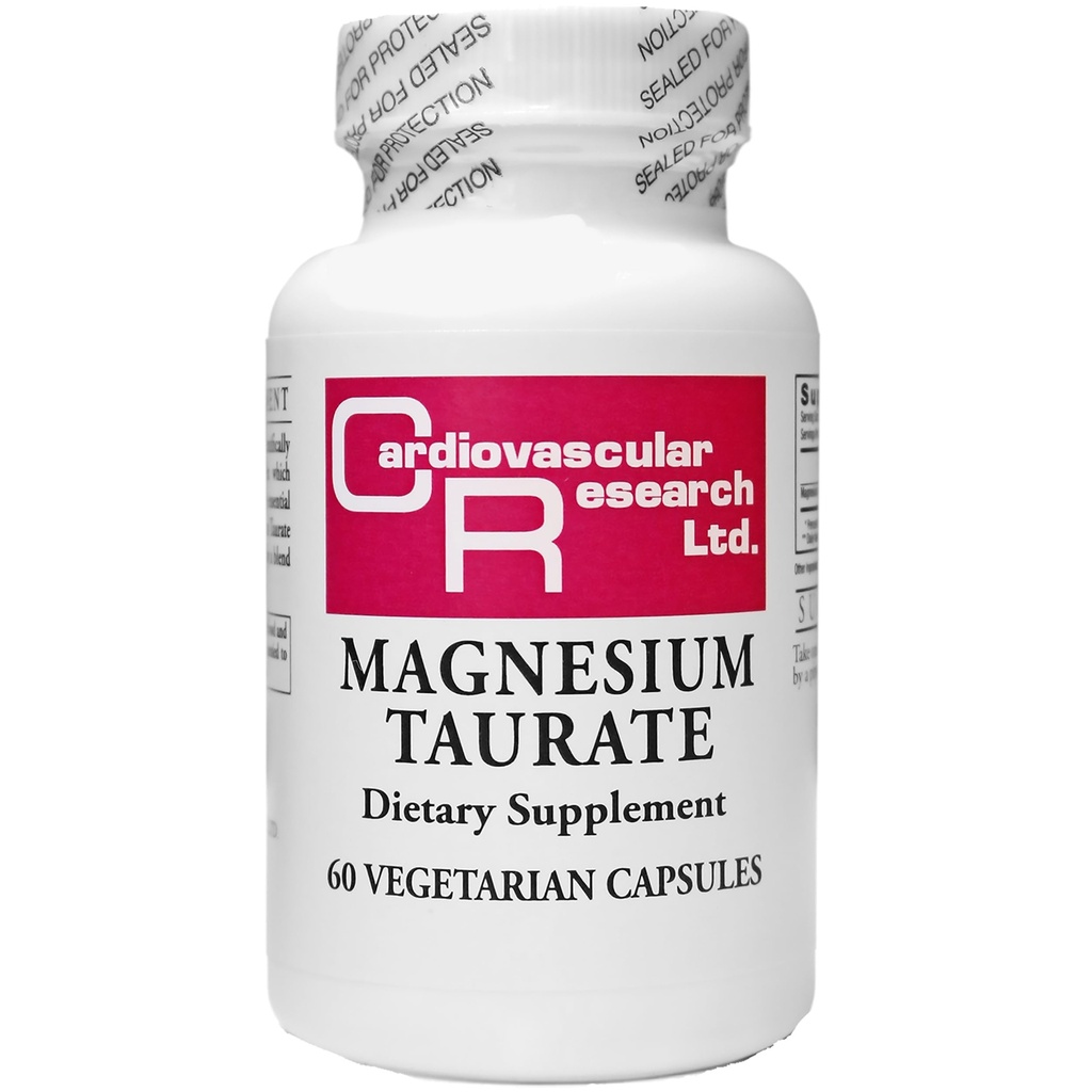 Cardiovascular Research Magnesium Taurate 125 mg New Tamper Resistant Store and Ship Packaging 60 Count