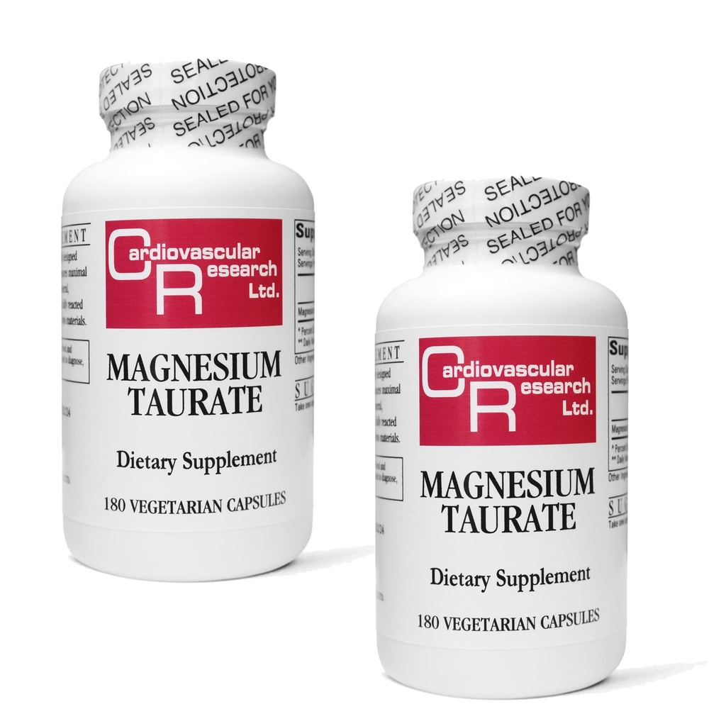 Cardiovascular Research Magnesium Taurate 125 mg New Tamper Resistant Store and Ship Box 360 Count