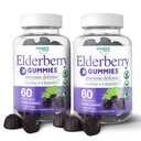 C ve çinko Vitamini ile Yaşlı Gummies - Immune ATM Elderberry Gummies For Yetişkinler ve Çocuklar için - Vegan Doğal Malzemeler Savunma Antioksi Desteği ile Çokvitaminler (120 Gummies)