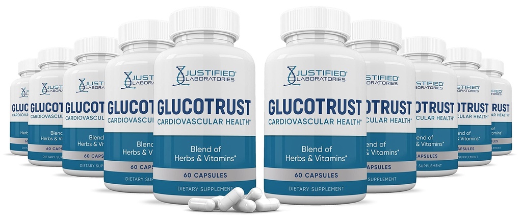 (10 Pack) Glucotrust Advanced Formula 688MG Supplement Pills 600 Capsules