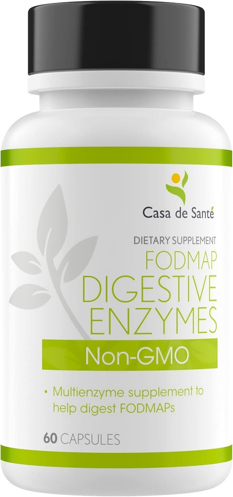 Casa de Sante FSUNAP Digestive Enzymes, No High Inulin, Keto Carnivore intolerance Support, 18 Multi Enzyme Amylase Bromelain Lipase Lactase Pro Papain Alpha galactosidase, More - No GMO