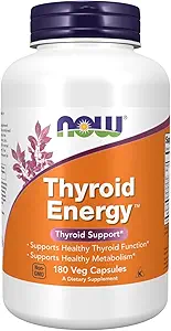 NOW Foods Thyroid Energy Veg Capsules (180 Capsules, Pack of 2)