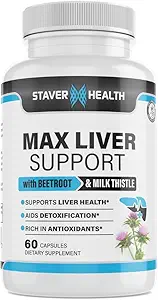 Max Liver Support Supplement Choline, Milk Thistle, Artichoke Extract, Liver Health, Natural Materialss