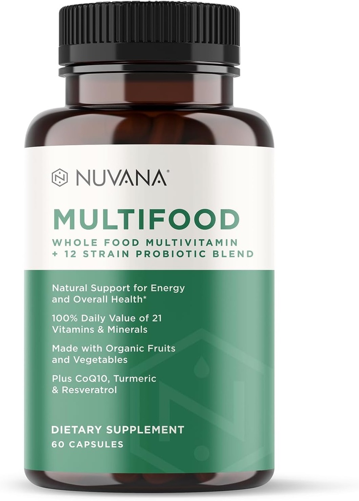 Erkekler ve kadınlar için çok fazla yiyecek | 21 Organik Meyve ve Vegtables | Boosts Energy, Supports Gut & Immune Health | Prebiyotiks & Probiyotiks | 60 Capsules