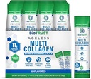 BioTrust Ageless Multi Collagen Peptides σκόνη – Τύποι I, II, III, V, X – Unflaved Collagen σκόνη για γυναίκες & άνδρες – Υδρολυμένη πρωτεΐνη– Grass Fed Beef, Ψάρια, Κοτόπουλο, Eggshell Membrane (16 πακέτα)