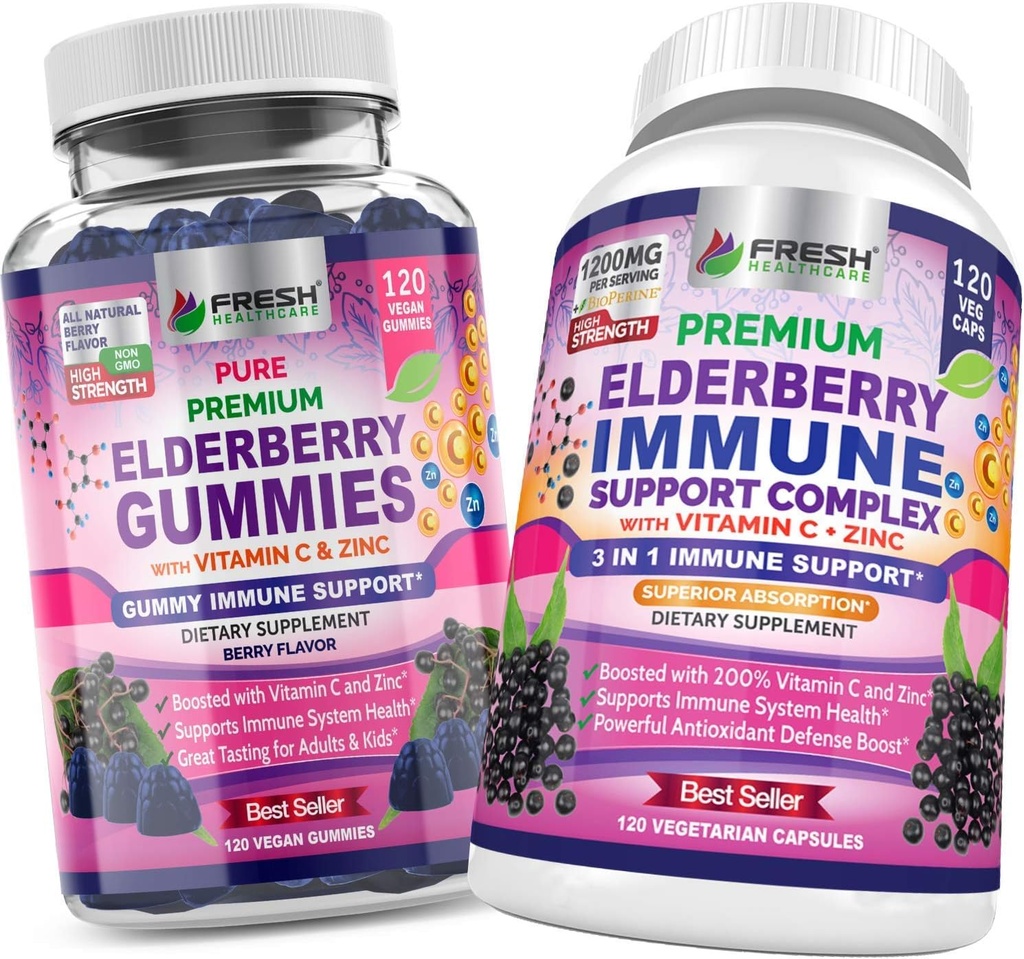 FRESH SACARE Elder Gummies ve Elder Immune Support Kompleks