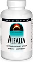 Source Naturals Alfalfa 10 Συμπλήρωμα διατροφής σιτηρών - 500 Tabletισκία