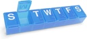 EZY DOSE Weekly (7-Day) Pill Organizer, Tıp Planlayıcı, Vitamin Organize Kutusu, Supplements ve Fish Oils için Vaka ve Medium Karşılaştırmalarını Kullanımı Kolay, Seyahat Dostu, Blue, Ted Free