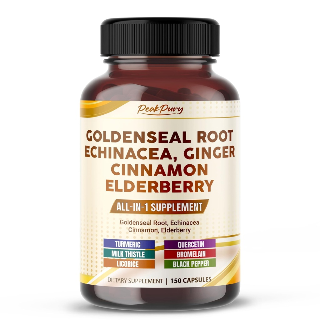 Goldenseal Root Echinacea Cinnamon Elderberry - All-in-1 Supplement