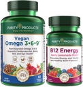 Saf Ürünler Planlama - Vegan Omega 3-6-9 + B-12 Enerji Melt Omega 3-6-9 ("5 in 1" Plant-Based Omega 3 6 9 Essential Fatty Acid Complex) - B12 Berry Melt (Methylcobalamin B12 + B6 + D3 + Daha Fazla)