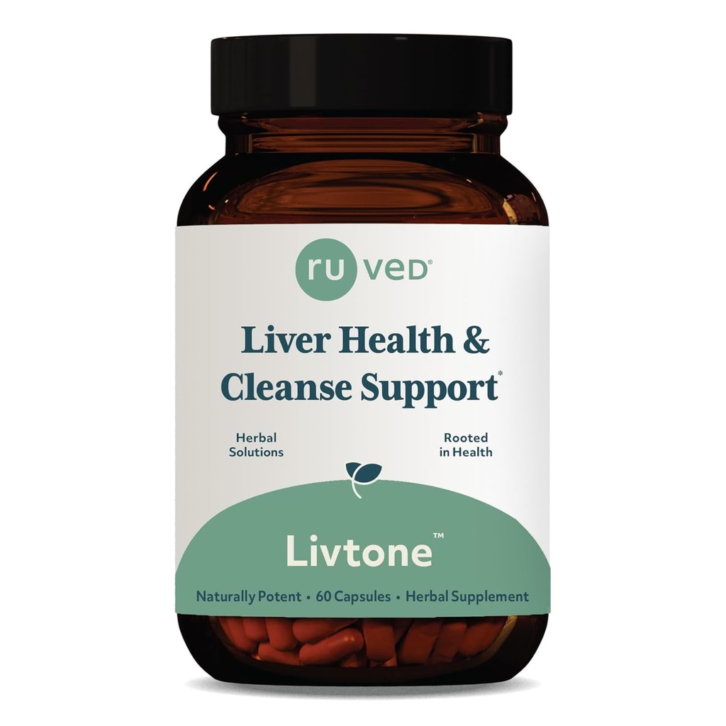 Lilved LivTone - Liver Care, Liver Support Supplement for Women & Men with Amla, Andrographis & Picrorhiza, Pills with Organic Herbs for Natural Detox - 90 Capsules (1 Count)