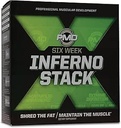 PMD Sports Six Week Inferno Stack - En Güçlü Fat Burner ve CLA Omega Fatty Acid to Lose Fat Hızlı ve Kas Tone - Arsenal X Inferno/120 Liquid Gels, Omega Cuts Elite /180 Softgels