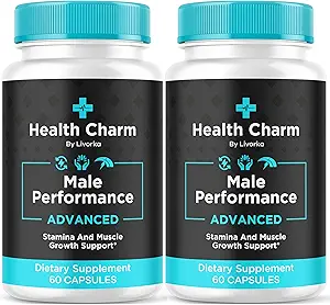 (2 Pack) Health Charm, Health Charm Pills, Health Charm Capsules, Resmi Sağlık Charm for Men Capsules, Health Charm Supplement Support, HealthCharm All Natural Pastillas, 120 Capsules For 2 Aylık