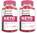 Justified Laboratories (2 Pack Boostline Keto ACV Apple Cider Vinegar Formulated with Pomegranate Beet Juice Powder B12 Vegan Non GMO 120 Gummies