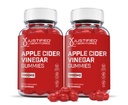 Justified Laboratories (2 Pack) Apple Cider Vinegar Gummies 1000MG ACV with Pomegranate Juice Beet Root B12 120 Gummys