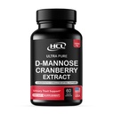 HCL HERBAL CODE LABS D-Mannose με Cranberry Extract Capsules 1500mg – Υψηλή ισχύς USP Βαθμού D- Mannose συμπλήρωμα με ολόκληρα φρούτα Cranberry σκόνη – Ουροκολλητική υποστήριξη – Non-GMO 60 κάψουλες