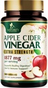 Κάψουλες μηλίτη μήλου 1877mg - Extra Strength Detox & Cleanse με βιταμίνη D & Zinc - Premium χάπια ACV με κοινή φυσική πέψη & ανοσοποιητική υποστήριξη - συμπλήρωμα χορτοφάγων - 60 κάψουλες