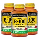 MASON NATURAL Ultra B, 100 Complex, 300,Day Supply, για την κανονική ανοσοποιητική υποστήριξη και την ενέργεια Μεταβολισμός, 3 Pack