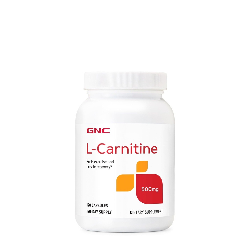 GNC L Carnitine 500 mg Supplement, Supports Muscle Recovery, 120 Servisler