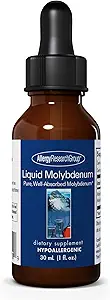 Alerji Araştırma Grubu Sıvı Molybdenum Supplement - Sulfur Metabolism Desteği, Detox, Uric Acid, Trace Minerals, 25mcg Liquid Drops - 1 Fl Oz Oz
