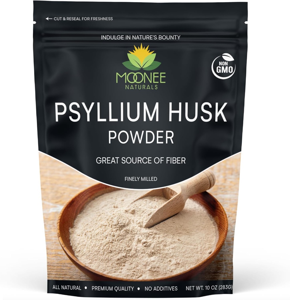 Psyllium Husk Powder (10 OZ), Χωρίς γλουτένη, Μη ΓΤΟ, Λεπτά έδαφος, Κετό φιλικό (10 Ουγγιά (70 εξυπηρετούν))
