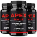 (3 Pack) Apex Male Capsules, Official ApexMale Pills to Support Muscle Mass, All-Natural Nutritional Formula for Men, Supports Energy, Endurance and Performance, Apex Male Pastillas (180 Capsules)