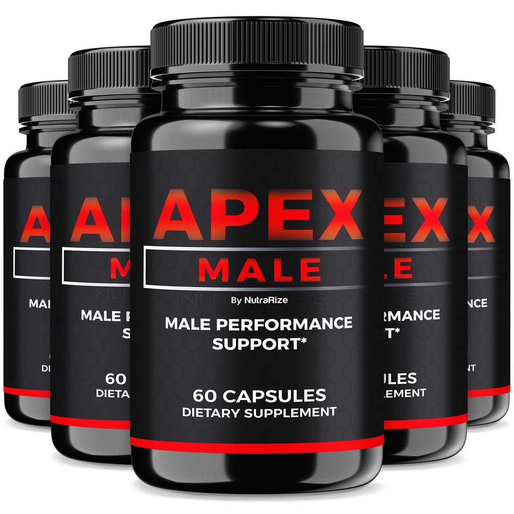 (5 Pack) Apex Male Capsules, Official ApexMale Pills to Support Muscle Mass, All-Natural Nutritional Formula for Men, Supports Energy, Endurance and Performance, Apex Male Pastillas (300 Capsules)